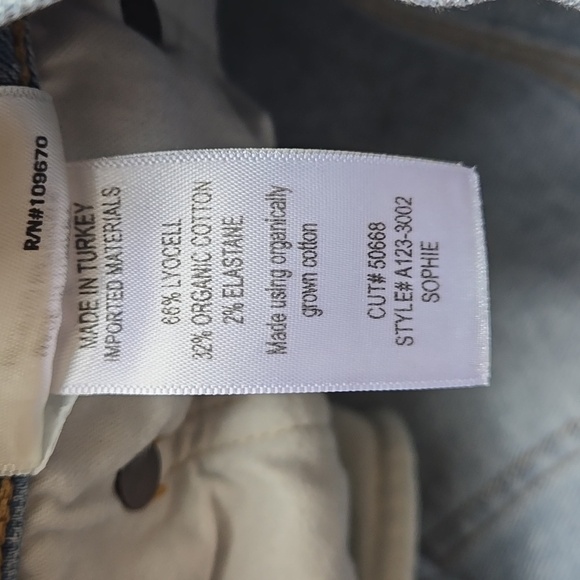 AGOLDE Sophie Blue Skinny Jeans with Distressed Knees Sz 28 - Picture 6 of 11